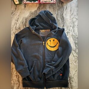 Aviator Nation Kids Hoodie with Gold Smiley Patch